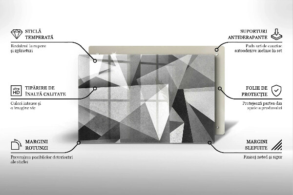 Induction hob protector Concrete sharp abstraction