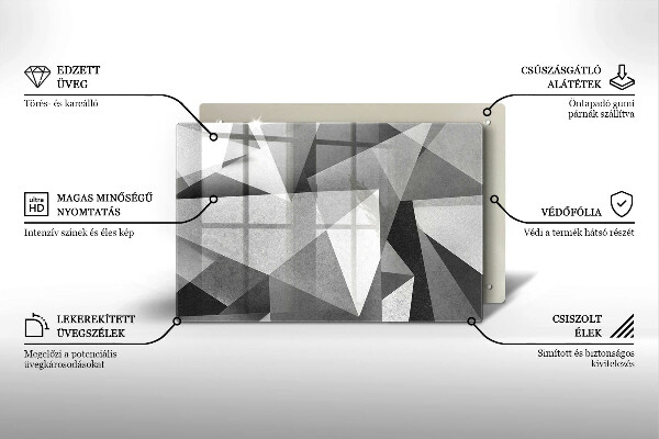 Induction hob protector Concrete sharp abstraction