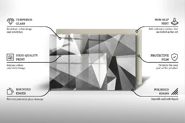 Induction hob protector Concrete sharp abstraction