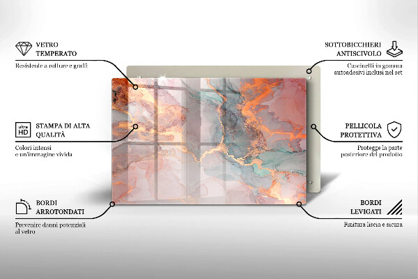 Worktop saver Marble with gold