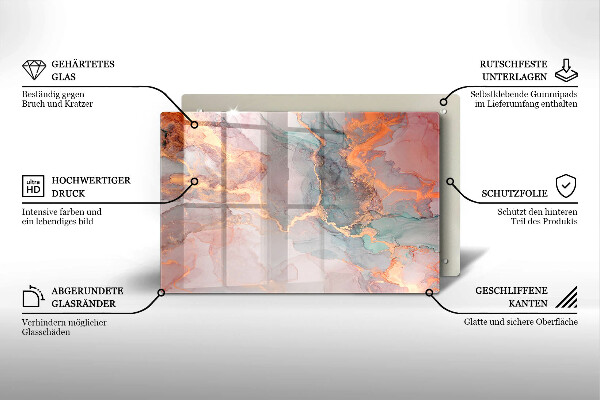 Worktop saver Marble with gold