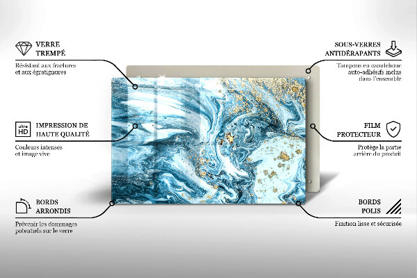Induction hob protector Structure with gold
