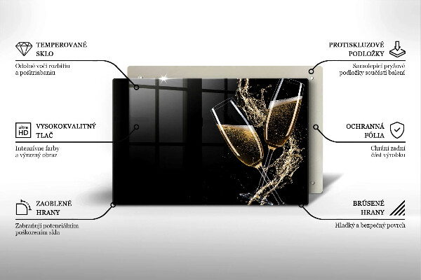 Worktop saver Champagne glasses