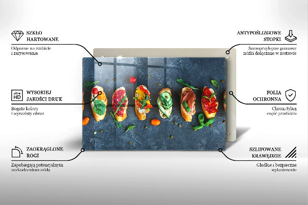 Induction hob protector Colorful Sandwiches