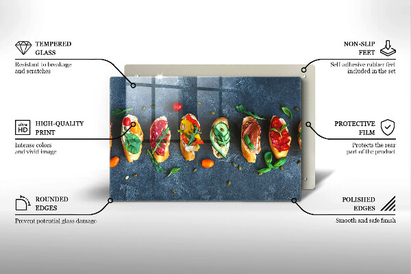 Induction hob protector Colorful Sandwiches