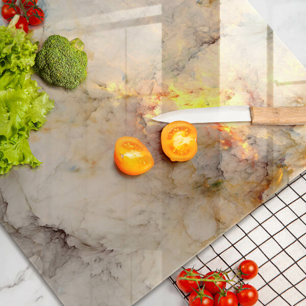 Induction hob protector Marble texture with gold