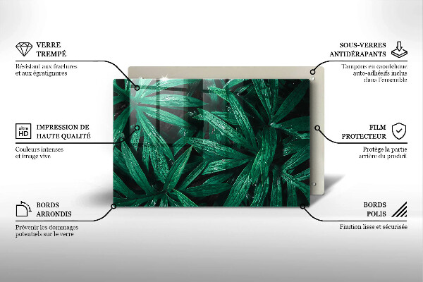 Induction hob protector Plants leaves