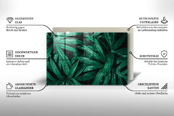 Induction hob protector Plants leaves