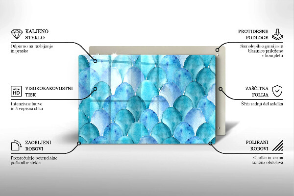 Induction hob protector Watercolor scales