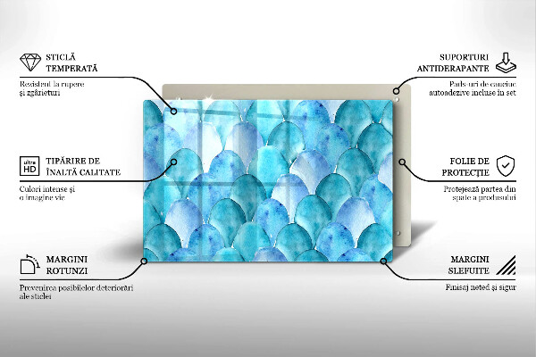 Induction hob protector Watercolor scales