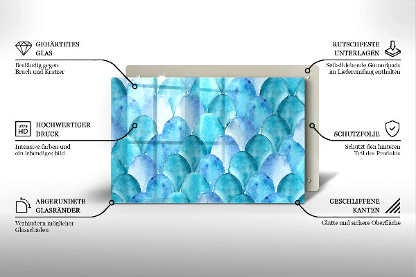 Induction hob protector Watercolor scales