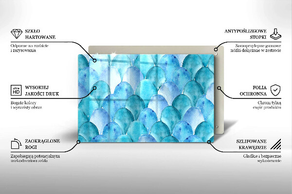 Induction hob protector Watercolor scales