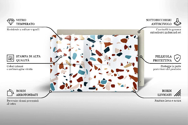 Induction hob protector Decorative stone