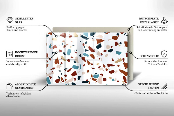 Induction hob protector Decorative stone