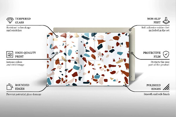 Induction hob protector Decorative stone