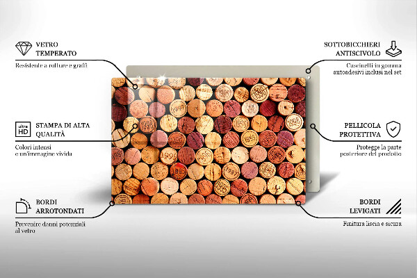 Worktop saver Wine corks pattern