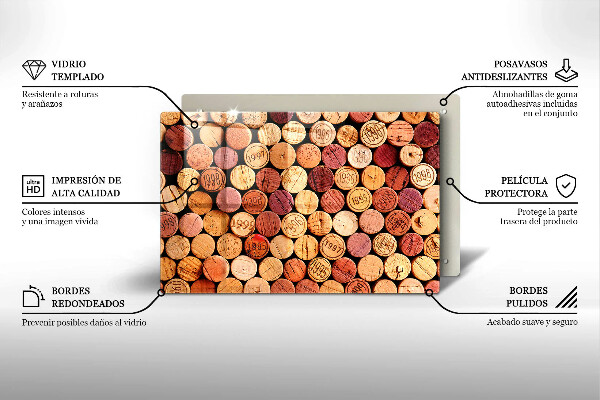 Worktop saver Wine corks pattern