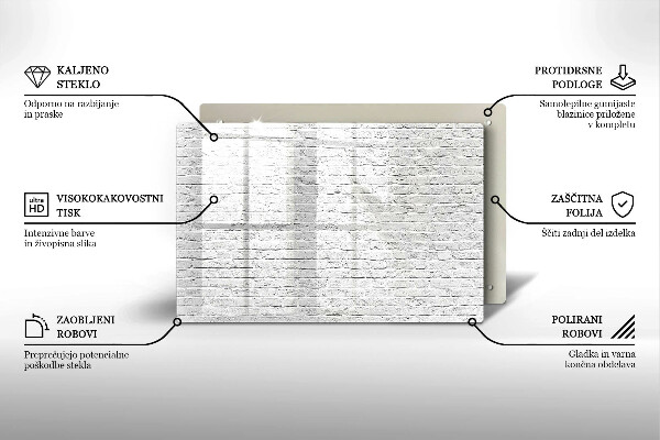 Induction hob cover Brick wall