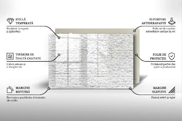 Induction hob cover Brick wall