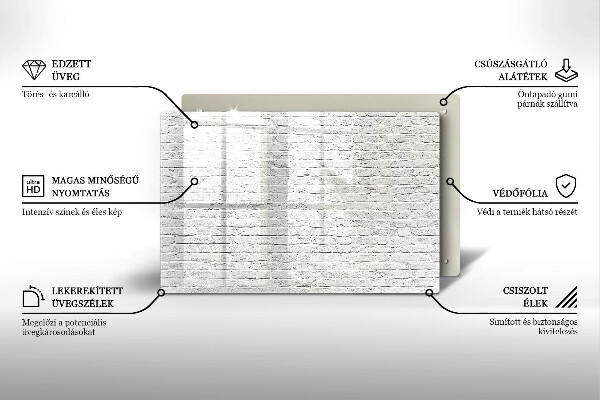 Induction hob cover Brick wall