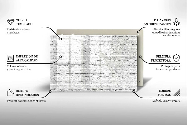 Induction hob cover Brick wall