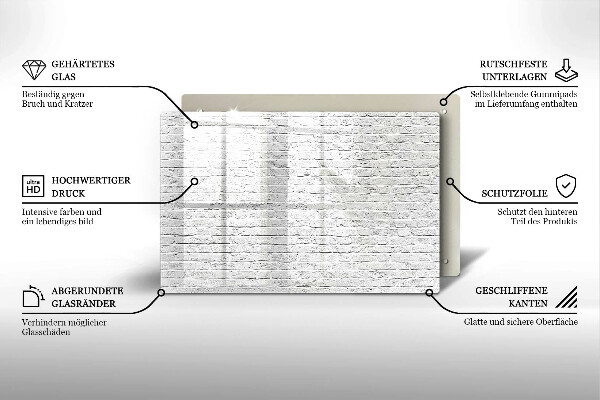 Induction hob cover Brick wall