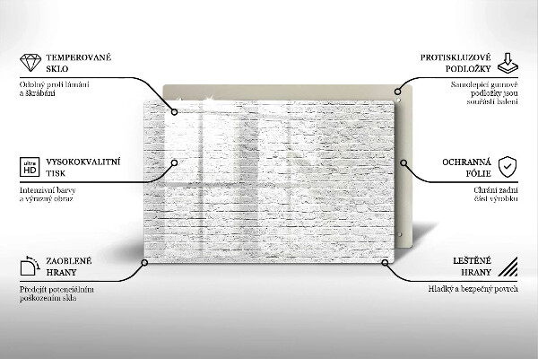 Induction hob cover Brick wall