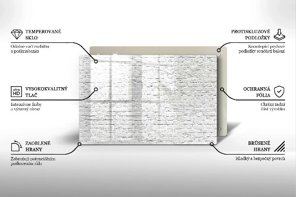 Induction hob cover Brick wall