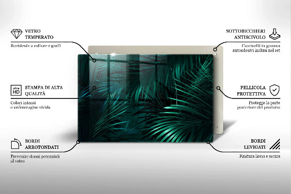 Worktop saver Wild jungle leaves