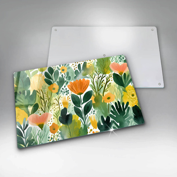 Worktop saver Painted flowers