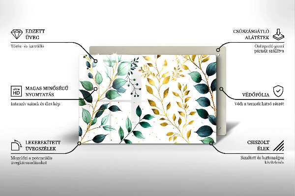 Worktop saver Green and golden leaves