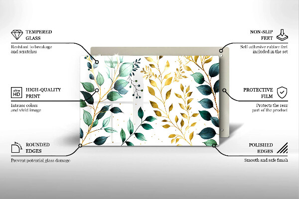 Worktop saver Green and golden leaves