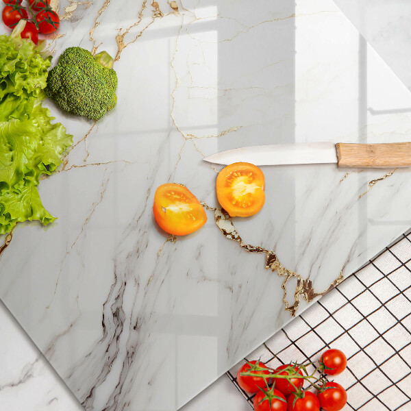 Worktop saver Light marble with gold