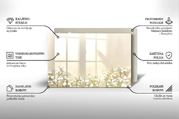 Induction hob protector Boho flowers