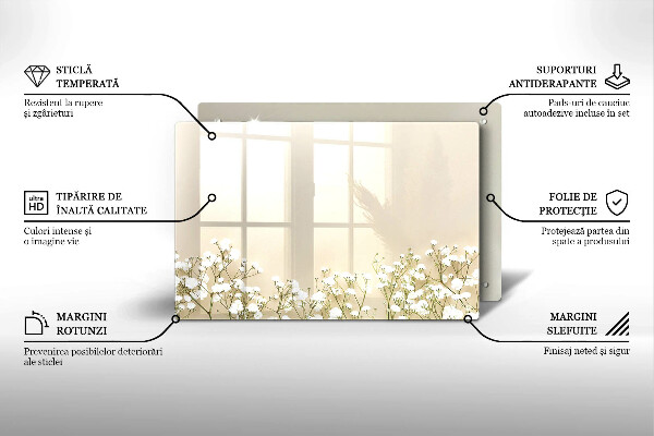 Induction hob protector Boho flowers