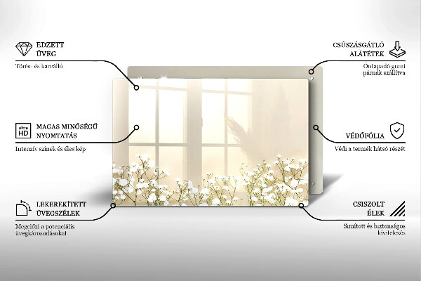 Induction hob protector Boho flowers