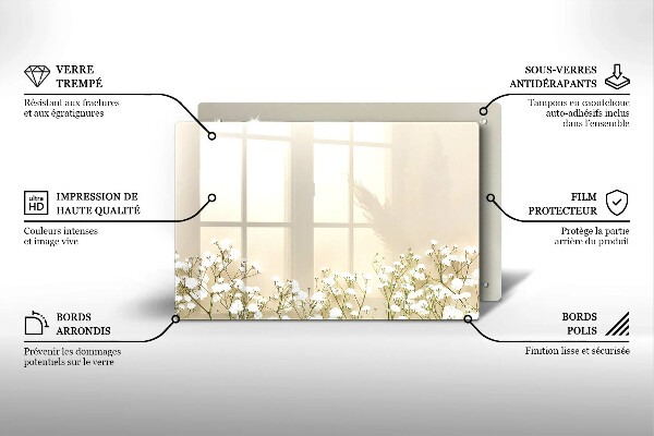 Induction hob protector Boho flowers