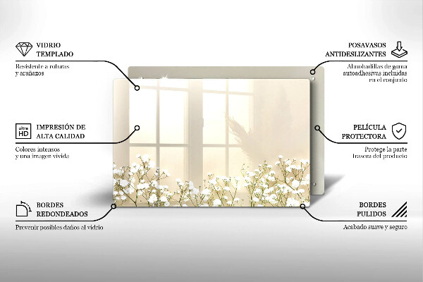 Induction hob protector Boho flowers