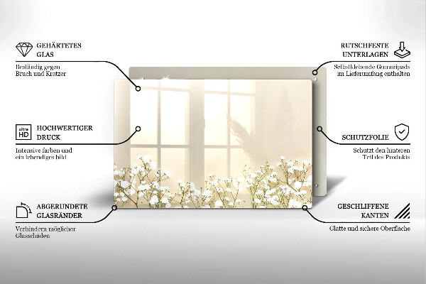 Induction hob protector Boho flowers