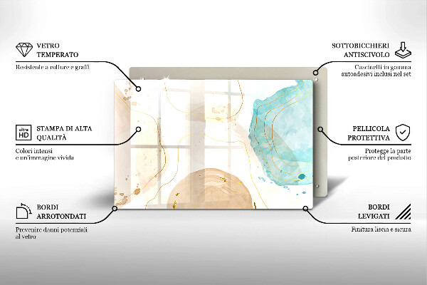 Induction hob protector Bright boho shapes