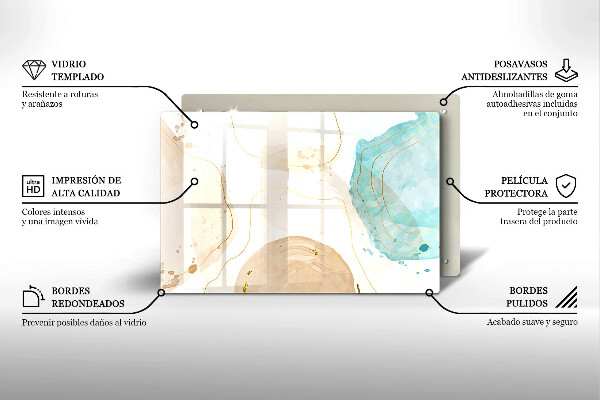 Induction hob protector Bright boho shapes