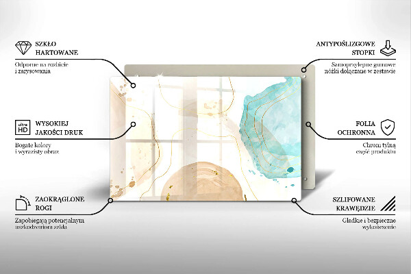 Induction hob protector Bright boho shapes