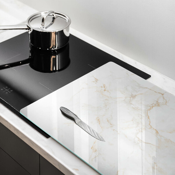 Induction hob protector Elegant stone marble