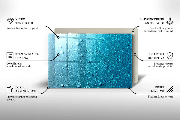 Induction hob protector Drops of water