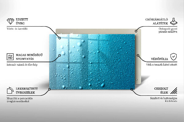 Induction hob protector Drops of water