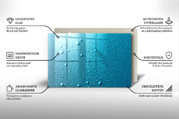 Induction hob protector Drops of water