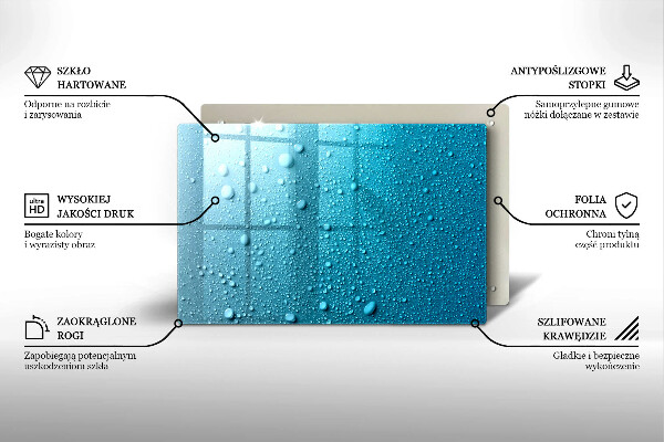 Induction hob protector Drops of water