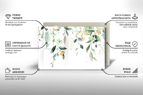 Worktop saver Watercolor leaves