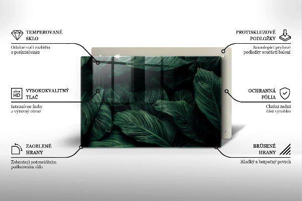 Worktop saver Dark leaves