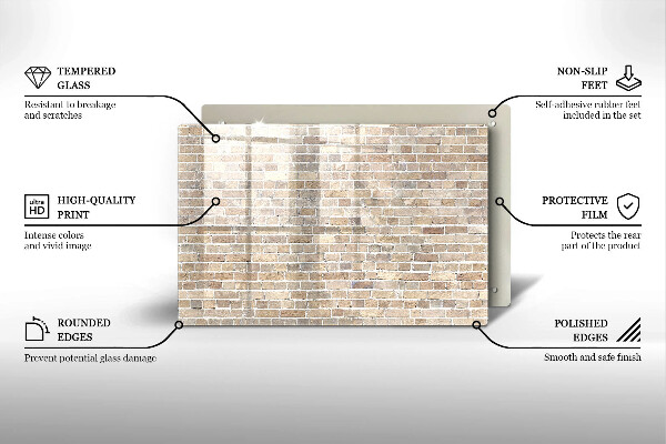 Worktop saver Wall bright bricks